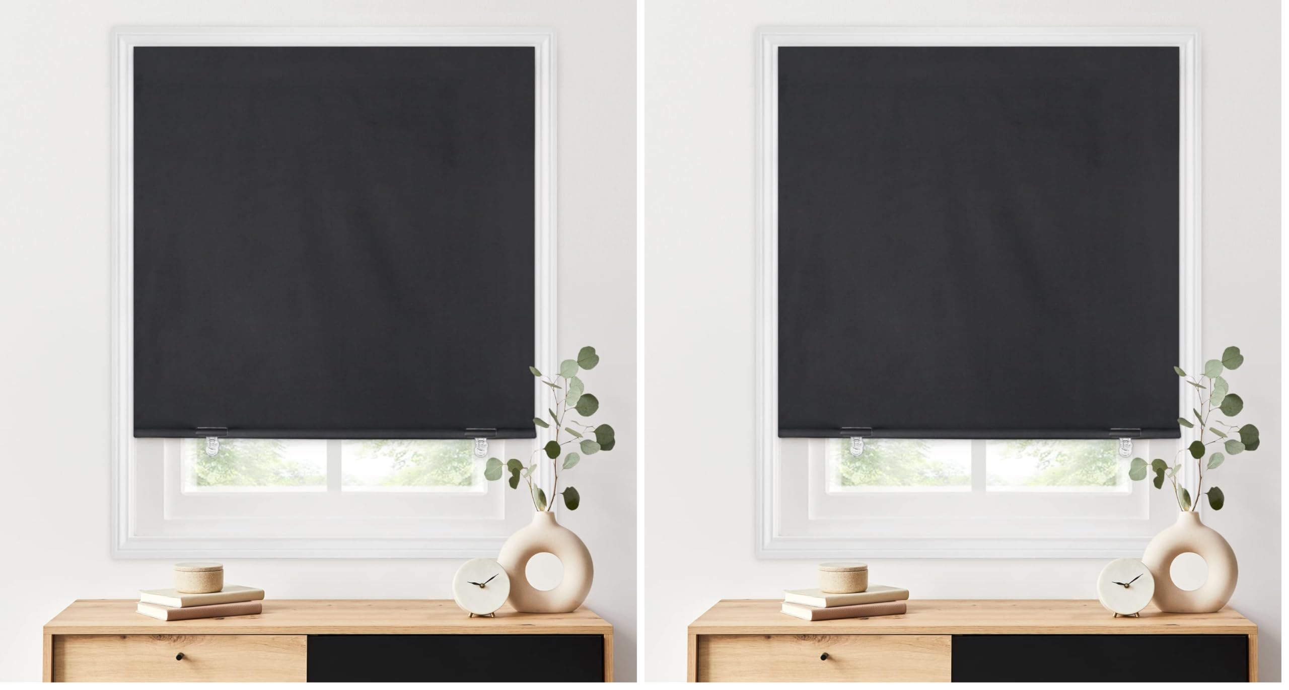 LazBlinds 100% Blackout Roller Shades, No Tools No Drill Cordless Blinds for Windows, Thermal Insulated UV Protection Privacy Window Shades for Bedroom (48''W x 72''H, Cream)