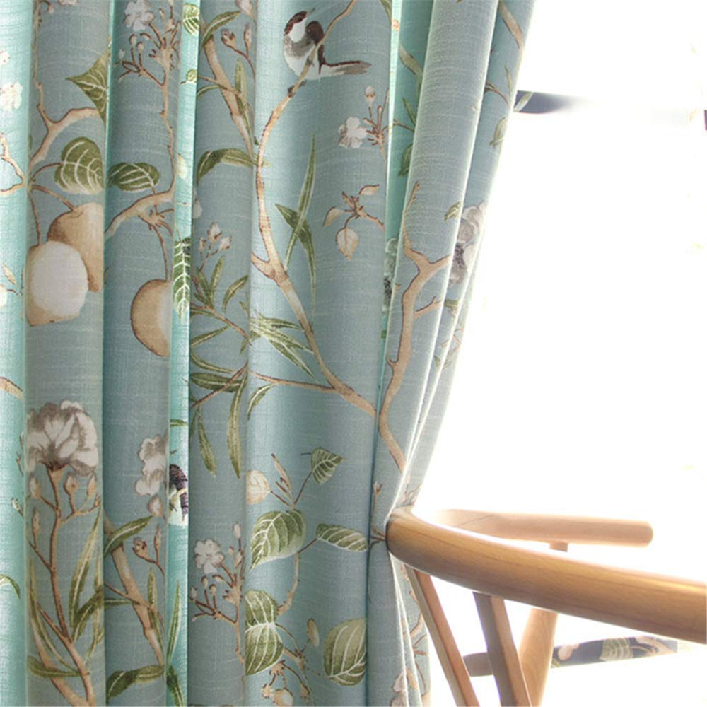 Vintage Birds Sheer Curtains 84 Inches Length Farmhouse Tulle Curtain Panels for Home Decoration Rod Pocket Light Filtering Voile Window Drapes for Patio Door Sliding Glass Door 1 Panel W55 X L84 Inch
