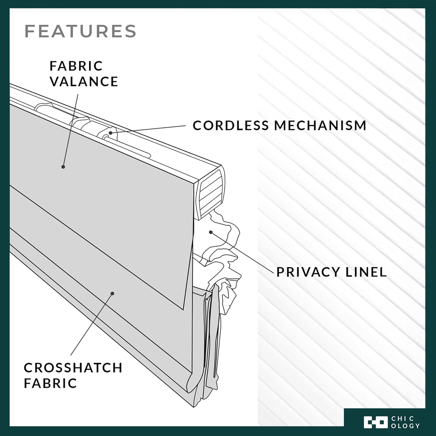CHICOLOGY Roman Shades for Windows , Window Treatments , Roman Shades , Roman Window Shades , Room Darkening Shades , Window Shades , 31"W X 64"H , Belgian Flax (Privacy & Light Filtering)