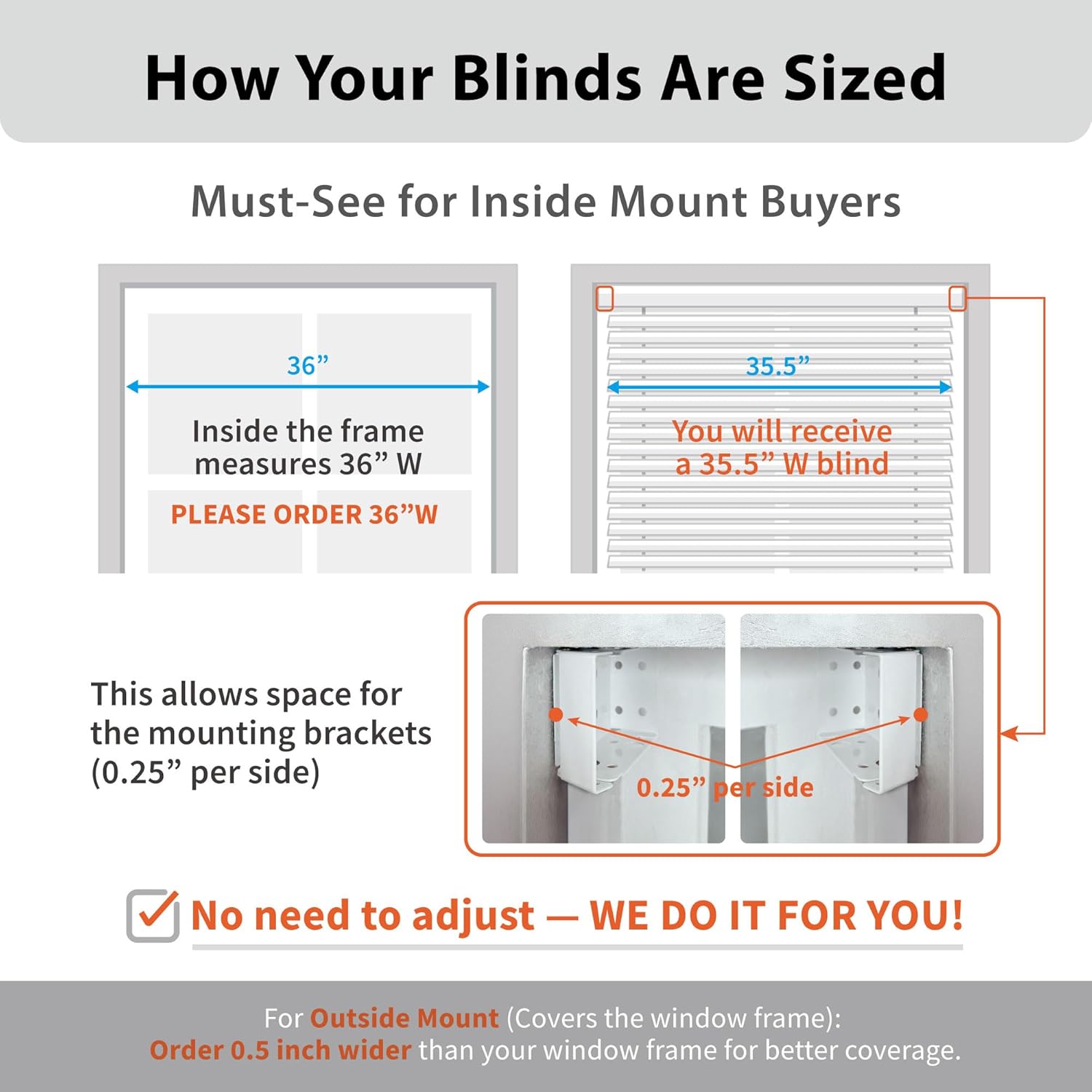 DEZ FURNISHINGS Cordless 2" Faux Wood Blind, 32" W x 48" H, White