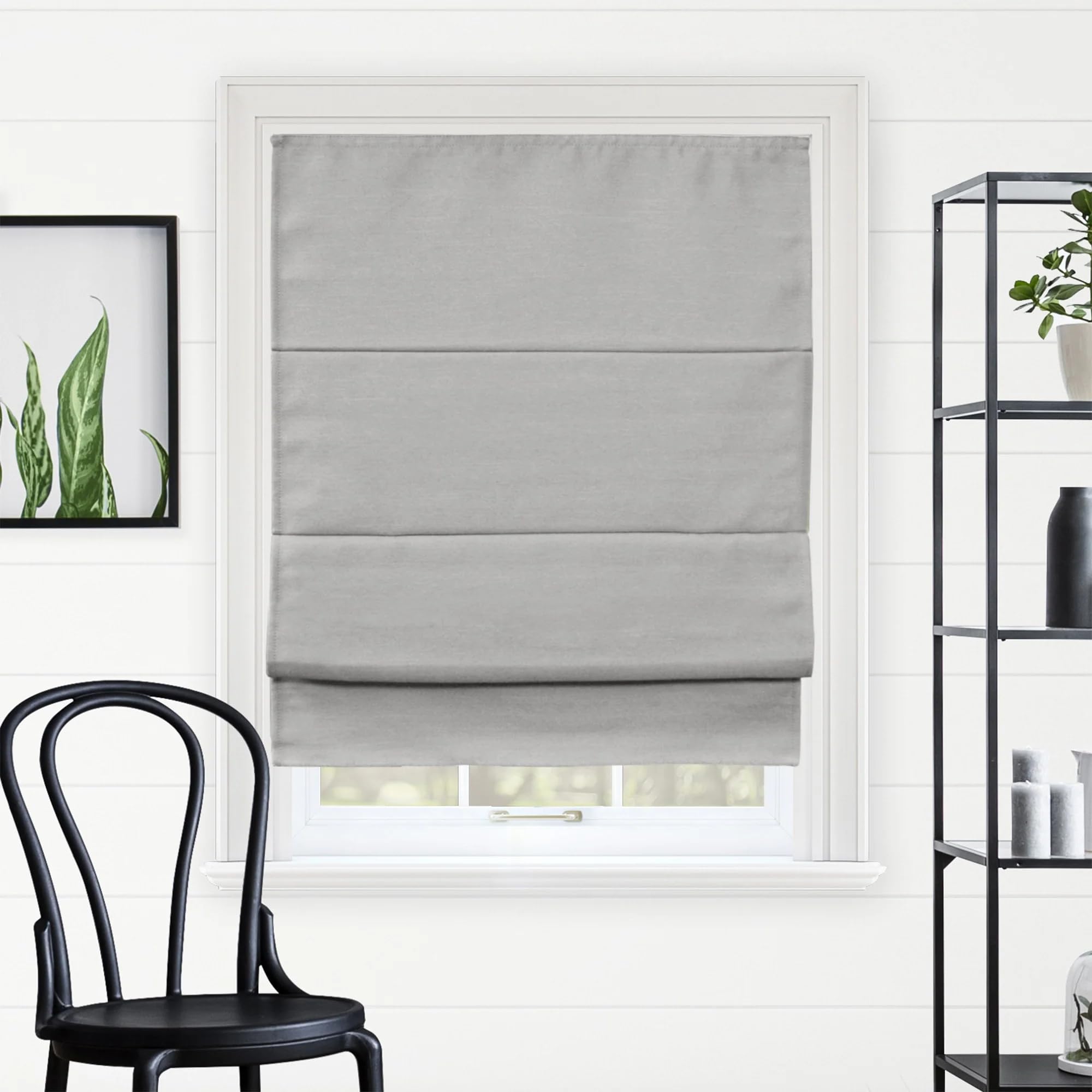 CHICOLOGY Roman Shades for Windows , Window Treatments , Roman Shades , Roman Window Shades , Room Darkening Shades , Window Shades , 31"W X 64"H , Belgian Flax (Privacy & Light Filtering)