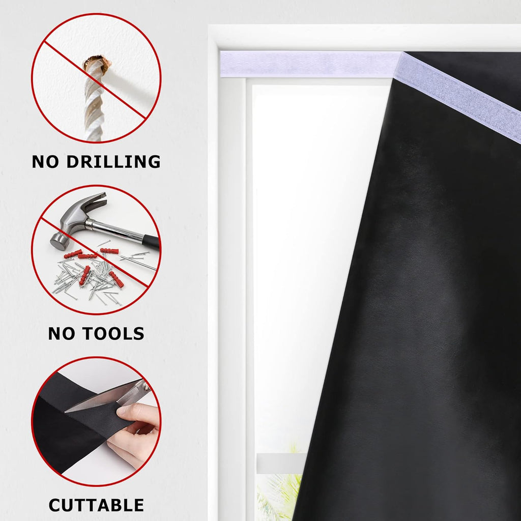 LazBlinds 100% Blackout Roller Shades, No Tools No Drill Cordless Blinds for Windows, Thermal Insulated UV Protection Privacy Window Shades for Bedroom (48''W x 72''H, Cream)