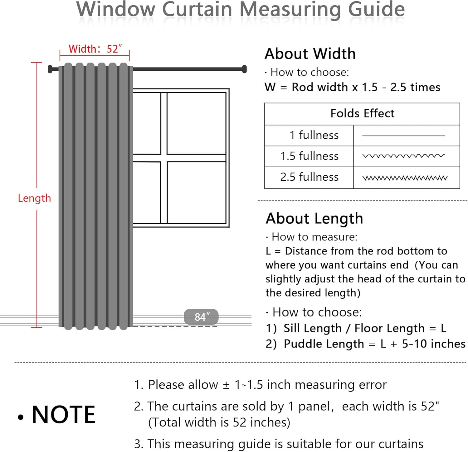 MYSKY HOME 100% Blackout Plaid Farmhouse Linen Curtains 84 Inch Long for Living Room Double Layer Windowpane Drapes Thermal Insulated Privacy Protection Rod Pocket Back Tab, 52" W, Black, 1 Panel