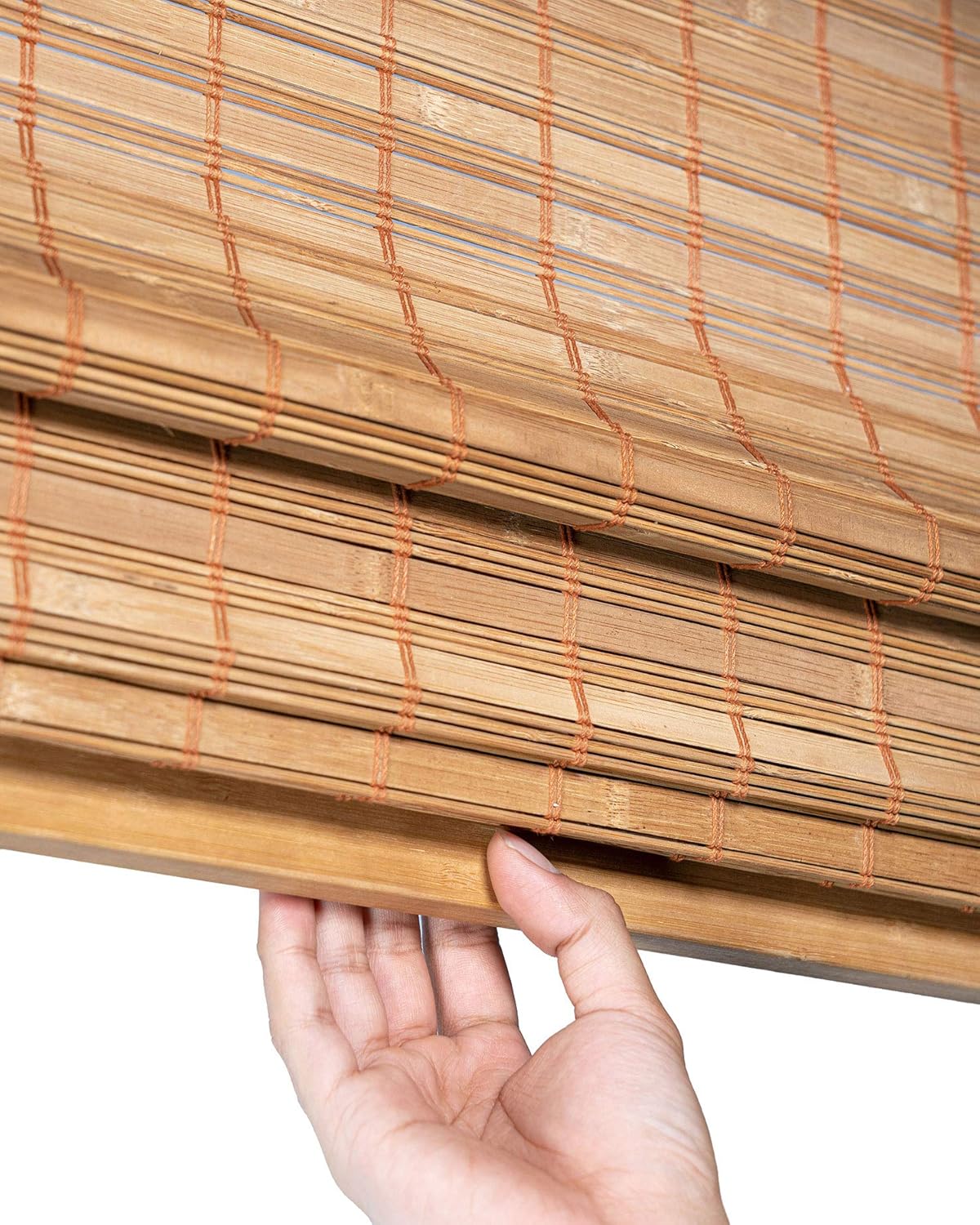 CHICOLOGY Bamboo Roman Shades - Customer Favorite Light Filtering Blinds for Windows, Premium Quality, Ideal for Home, Squirrel Brown, 34"W X 64"H