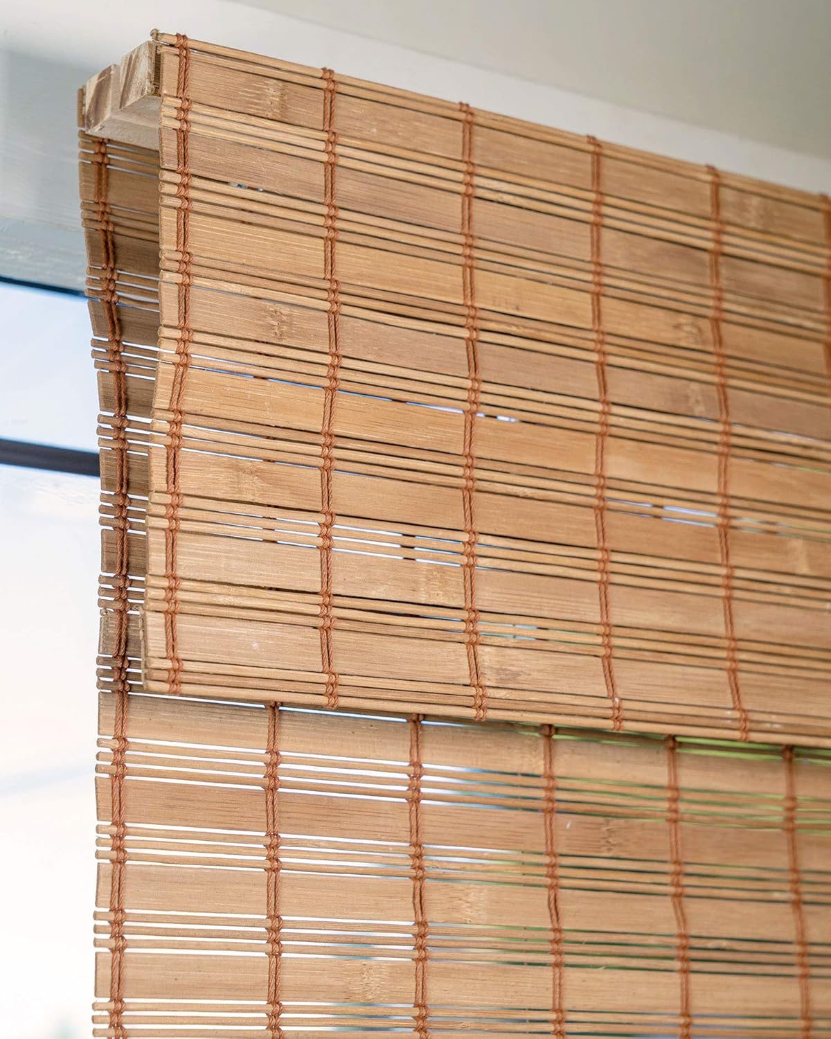 CHICOLOGY Bamboo Roman Shades - Customer Favorite Light Filtering Blinds for Windows, Premium Quality, Ideal for Home, Squirrel Brown, 34"W X 64"H